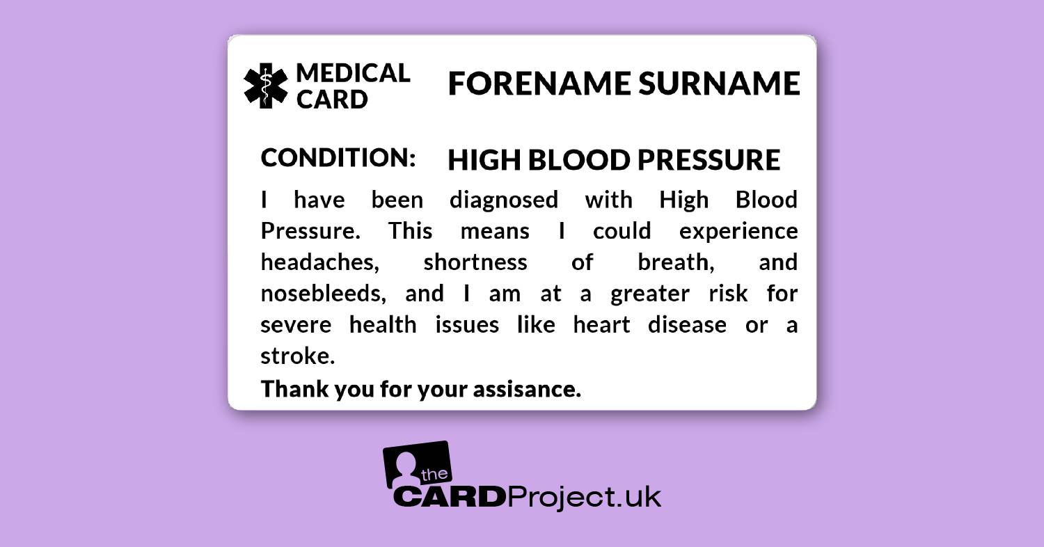 High Blood Pressure Mono Card  (FRONT)